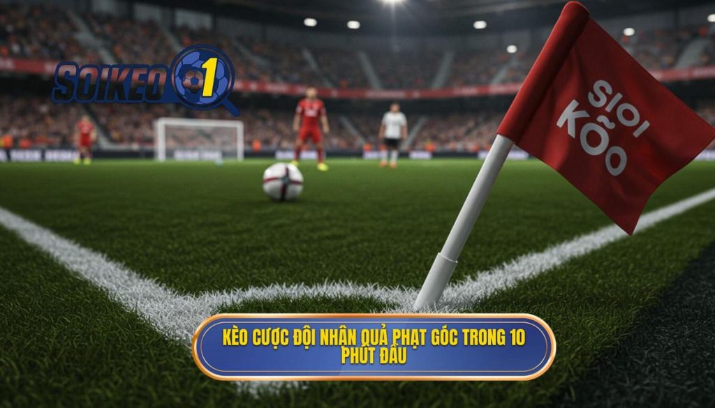 Kèo cược đội nhận quả phạt góc trong 10 phút đầu