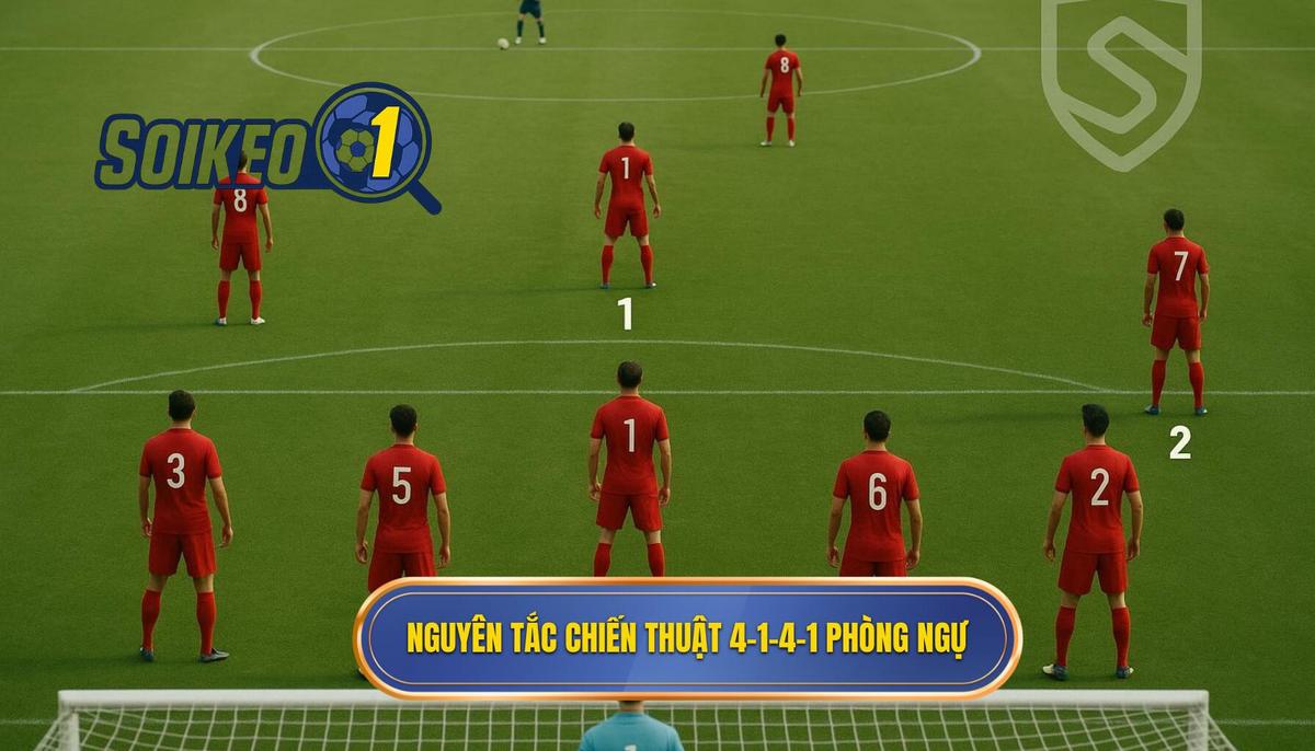 Nguyên Tắc Cốt Lõi Của Chiến Thuật 4-1-4-1 Phòng Ngự