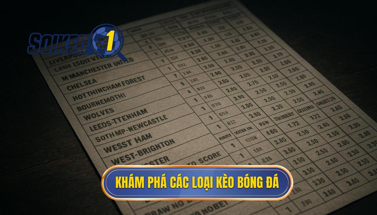 Khám phá các loại kèo phổ biến trong hướng dẫn soi kèo bóng đá