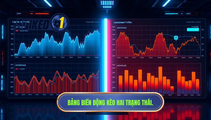 Bảng so sánh biến động kèo trong hai trạng thái trận đấu